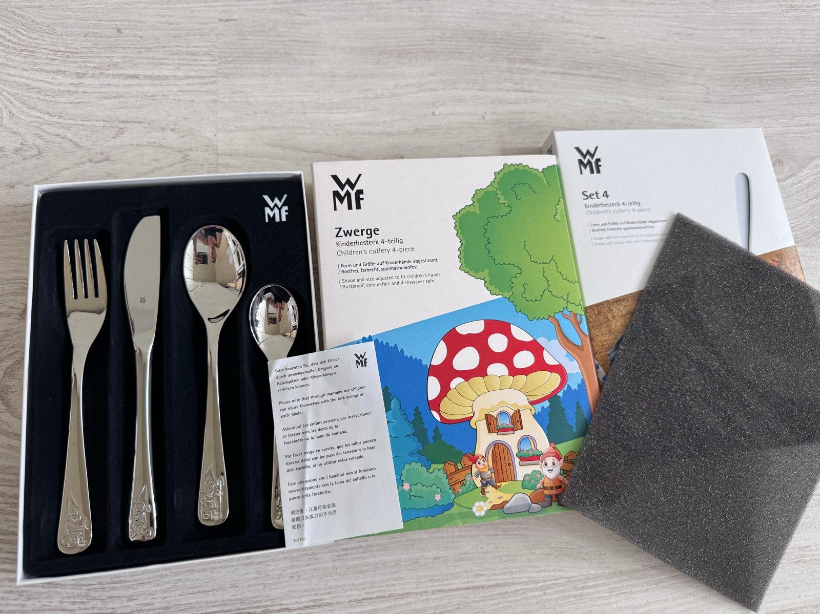 WMF Zwerge Kinderbestek 4-delig - Nieuw in doos, Ophalen of Verzenden, Nieuw