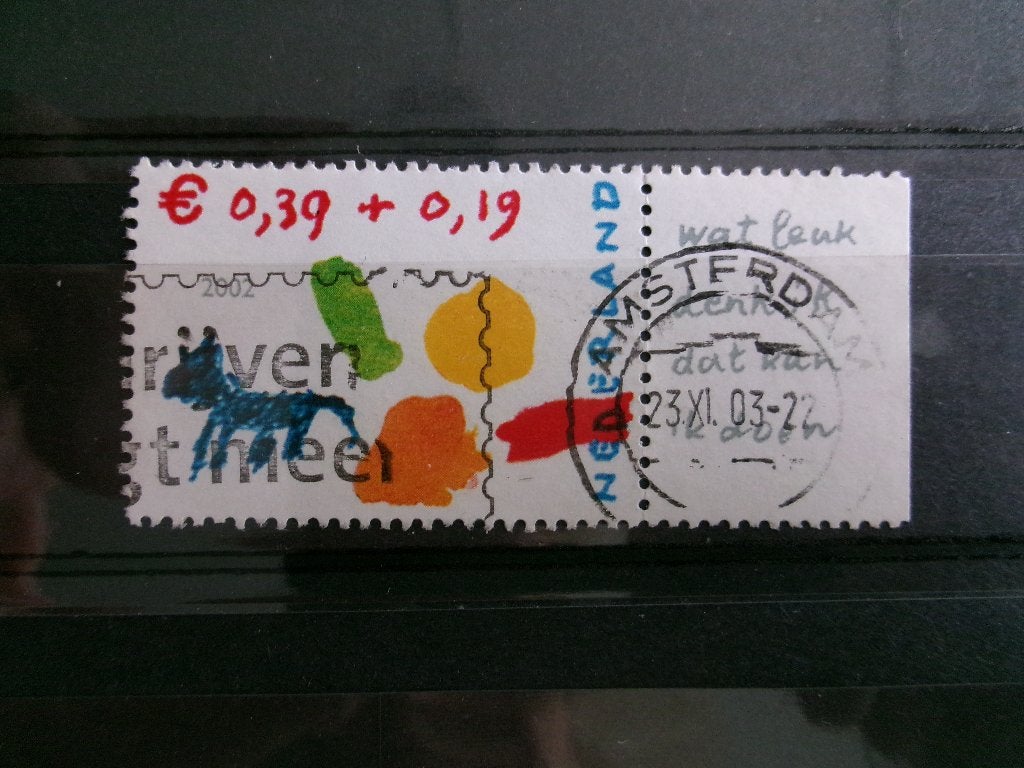 2002 - kinderzegel f met tab (784g), Postzegels en Munten, Postzegels | Nederland, Verzenden, Gestempeld