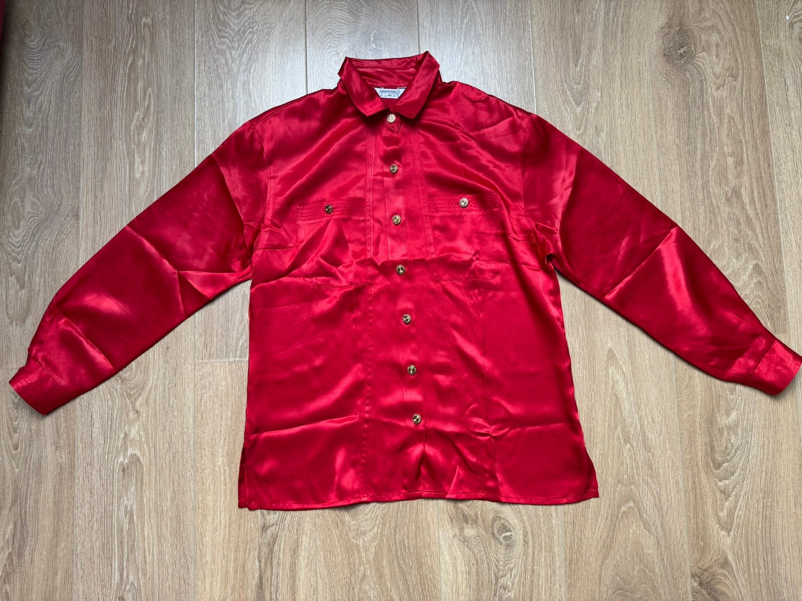 Markwald blouse rood/goud maat 40, Kleding | Dames, Ophalen of Verzenden, Gedragen, Maat 38/40 (M), Rood