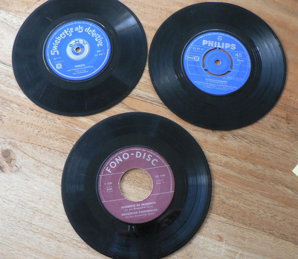 3x Singletjes 45 toeren SWIEBERTJE nogstalgie !, Gebruikt, 7 inch, Single, Ophalen of Verzenden