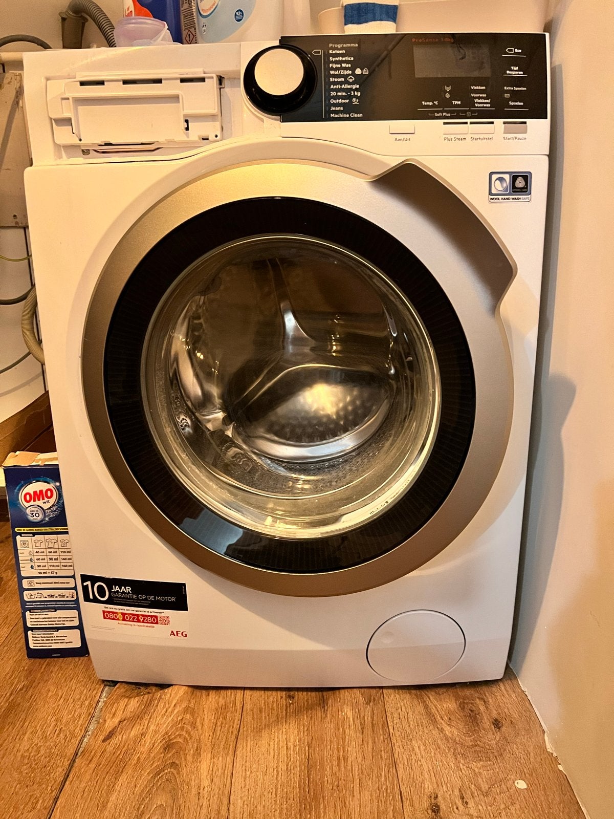 AEG wasmachine type L7FE84ES, Witgoed en Apparatuur, Wasmachines, Ophalen, 1200 tot 1600 toeren, Gebruikt, Kort programma