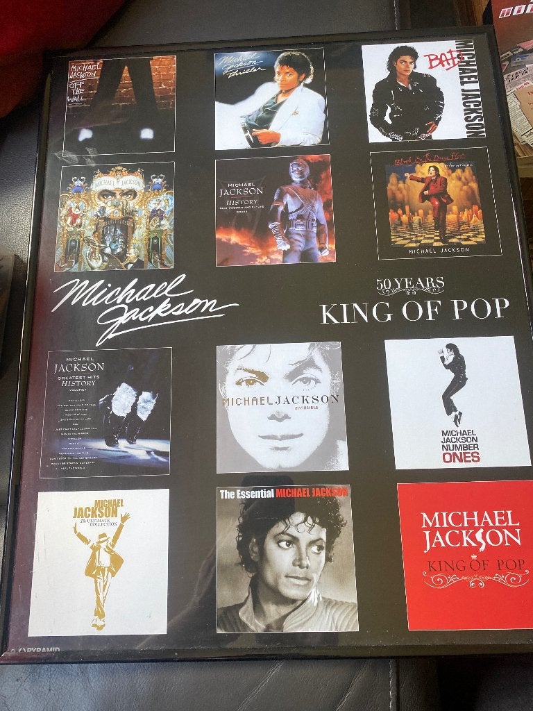 Michael Jackson King of Pop Poster, Gebruikt, 50 tot 75 cm, Ophalen of Verzenden, Foto of Poster