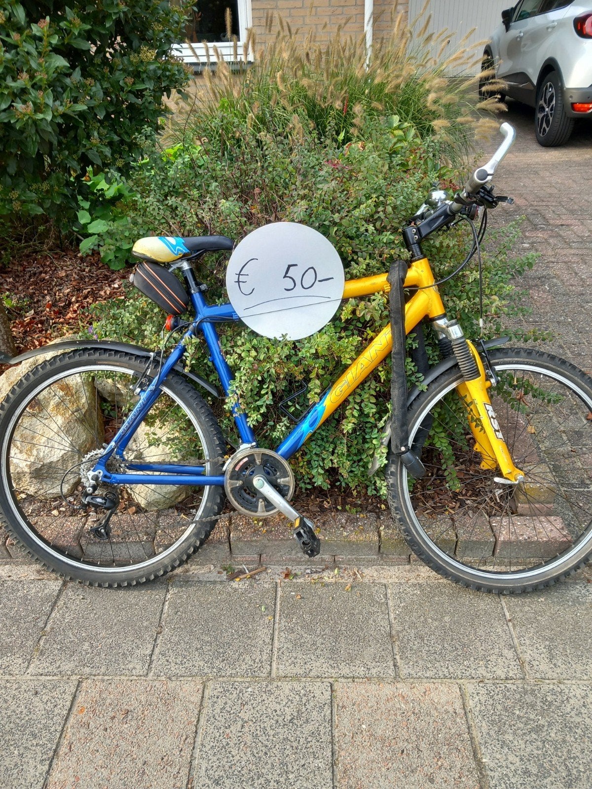 Te koop fiets. maat L.    €50., Fietsen en Brommers, 26 inch of meer, Velgrem, Zo goed als nieuw, Giant