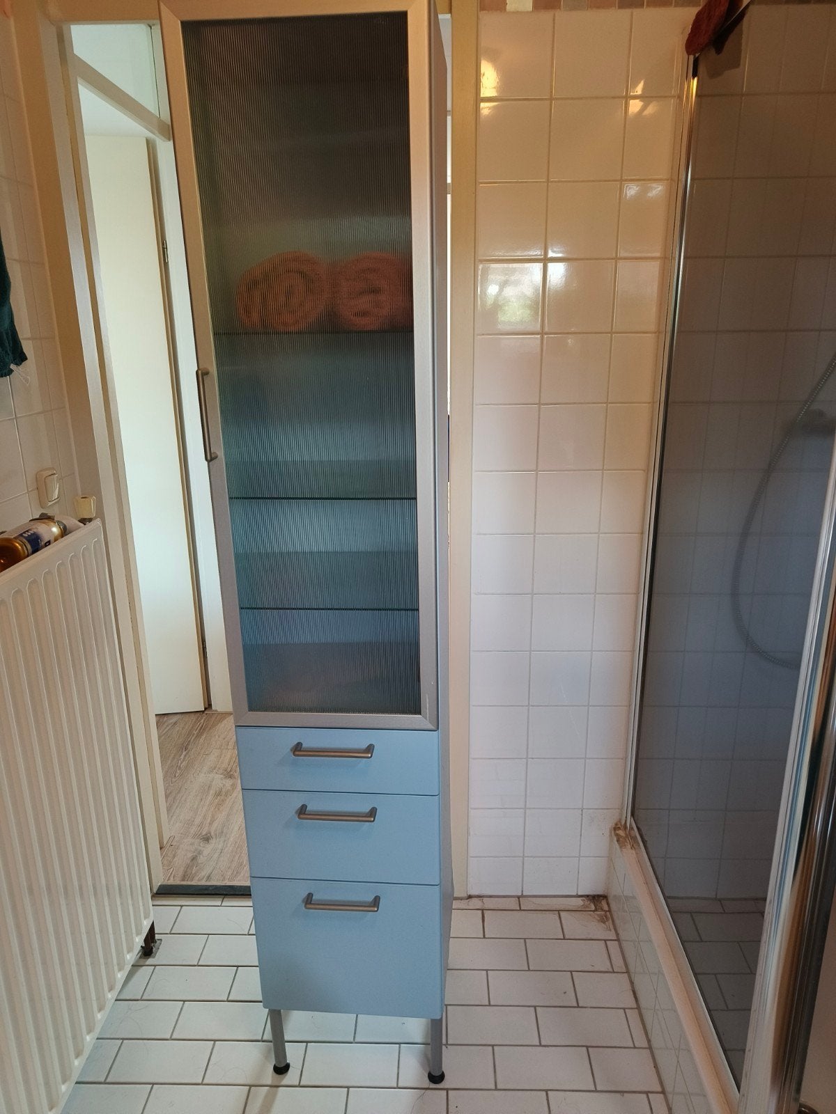 Badkamerkast Ikea, lichtblauw, Ophalen, Gebruikt