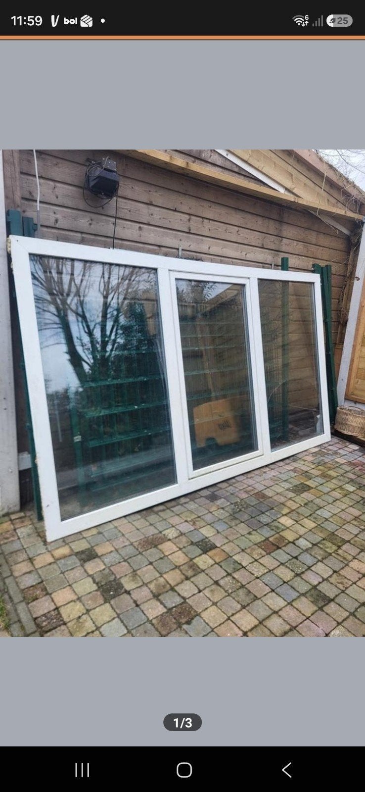 kunststof kozijn met dubbel glas (1 ruit kapot), Ophalen