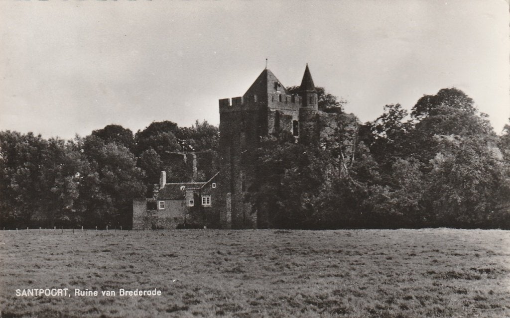 SANTPOORT Ruïne van Brederode, Verzenden, 1960 tot 1980, Gelopen, Noord-Holland