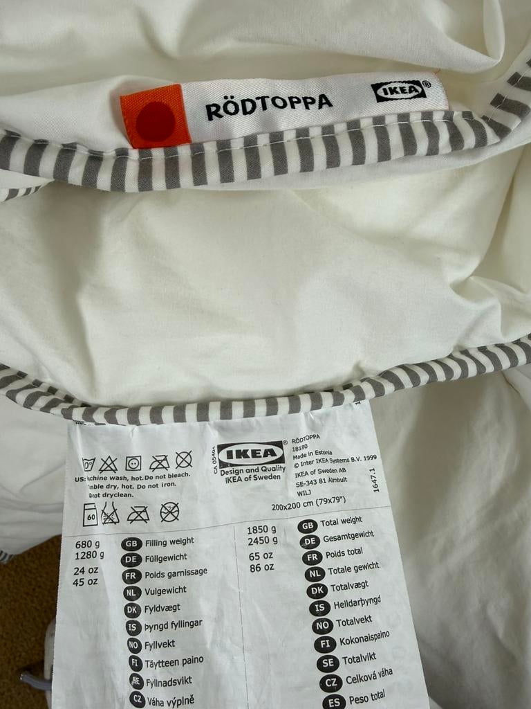 Dekbedden IKEA rodtoppa, Eenpersoons, Wit, Ophalen of Verzenden, Deken of Dekbed