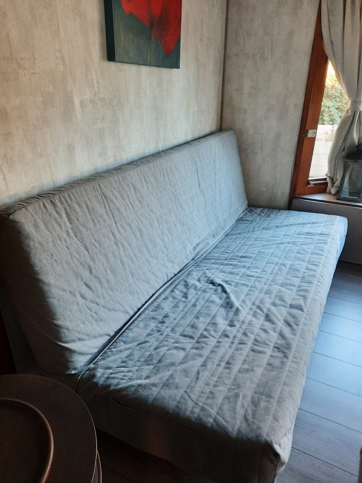 Slaapbank 140x200 met extra uitwasbare hoes, Ophalen, Gebruikt, Tweepersoons, 140 cm