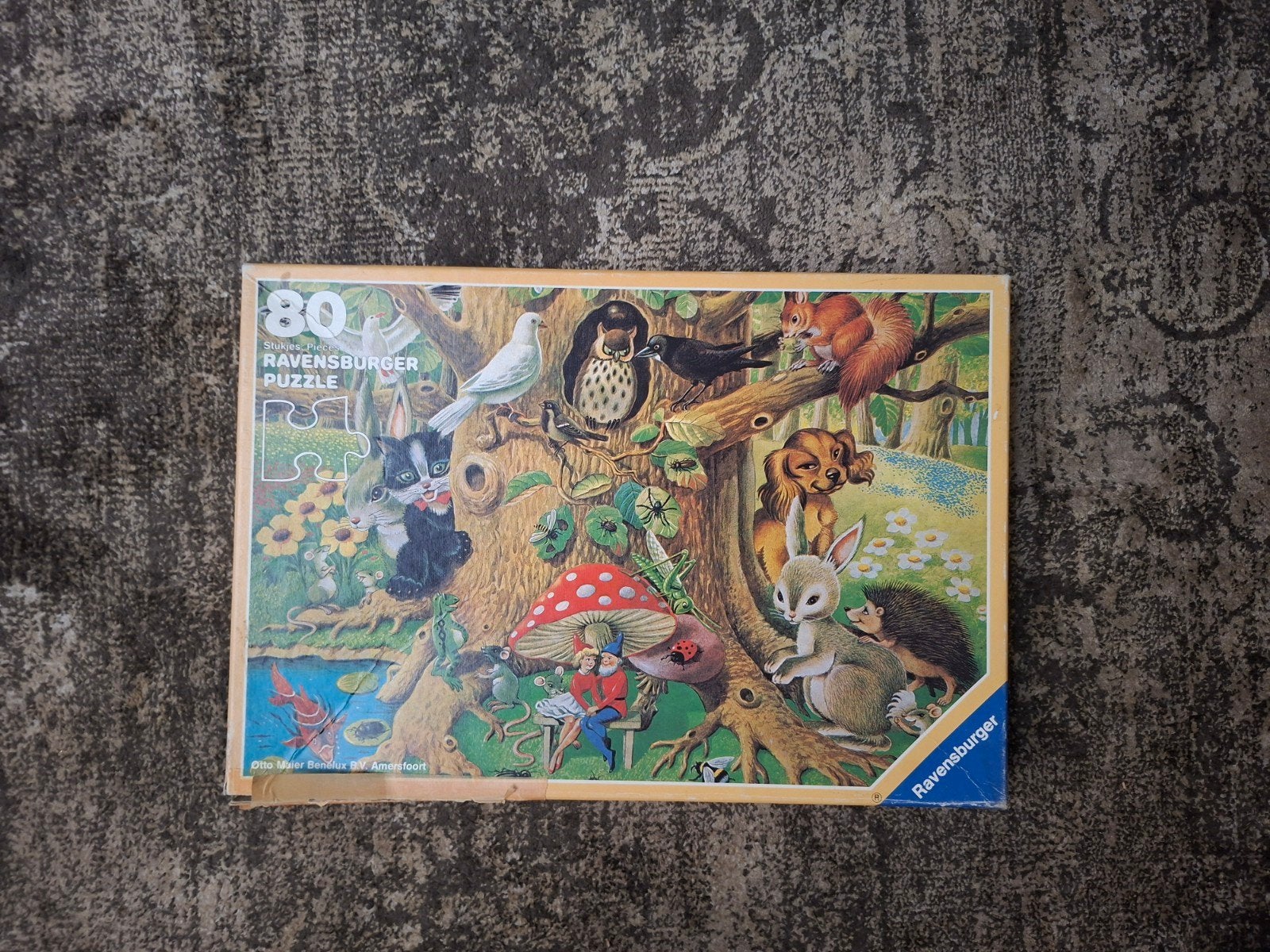 Puzzel van dieren in het bos, Ophalen of Verzenden, Meer dan 50 stukjes, Gebruikt, 4 tot 6 jaar