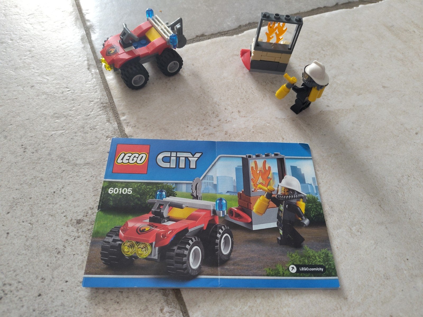 Lego City 60105 Brandweer ATV - Complete set met instructies, City, Lego, Ophalen of Verzenden, Zo goed als nieuw