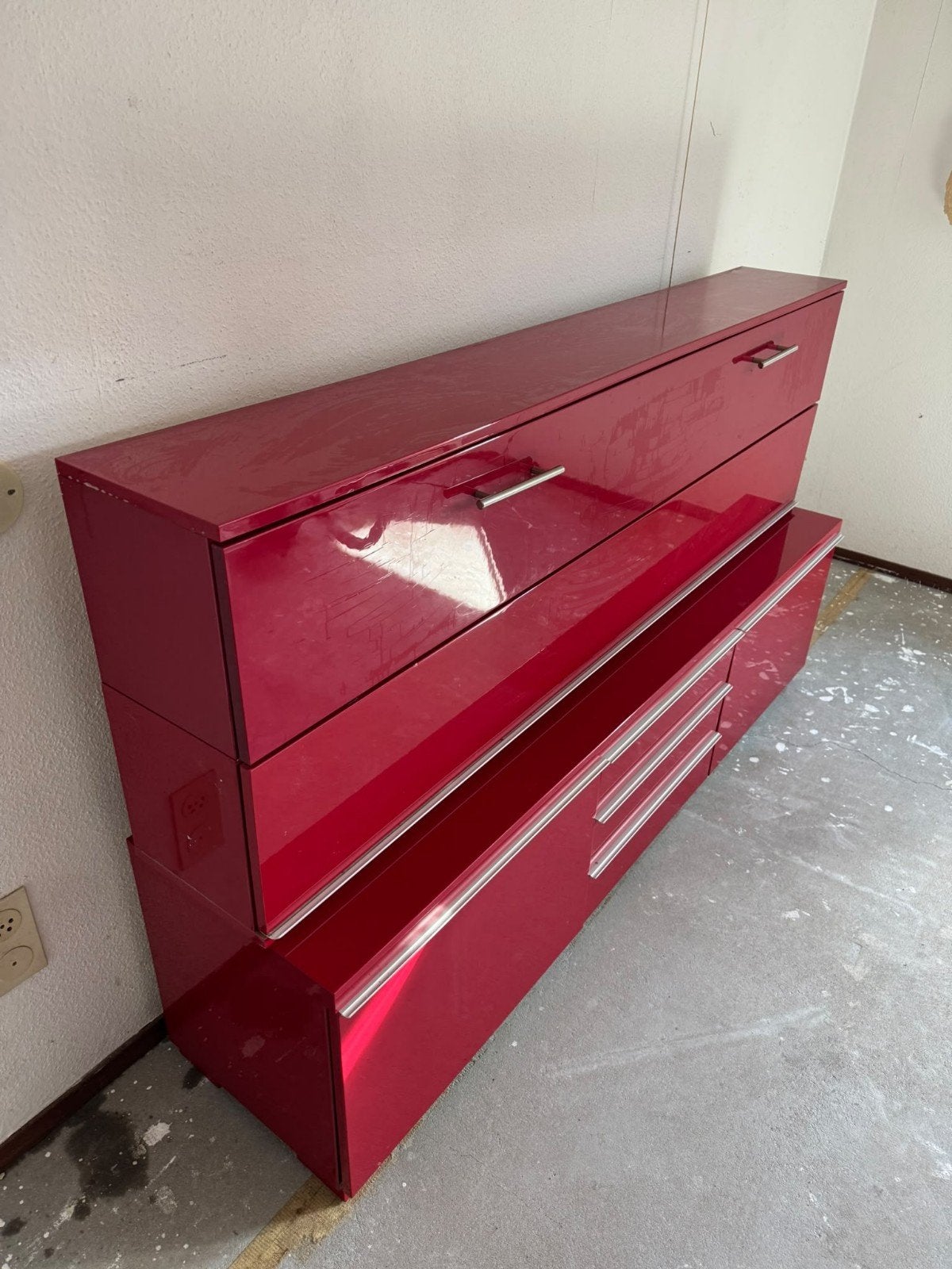 Ikea Besta Meubelset Rood - TV-meubel, Klep- en Keukenkasten, Ophalen, Gebruikt