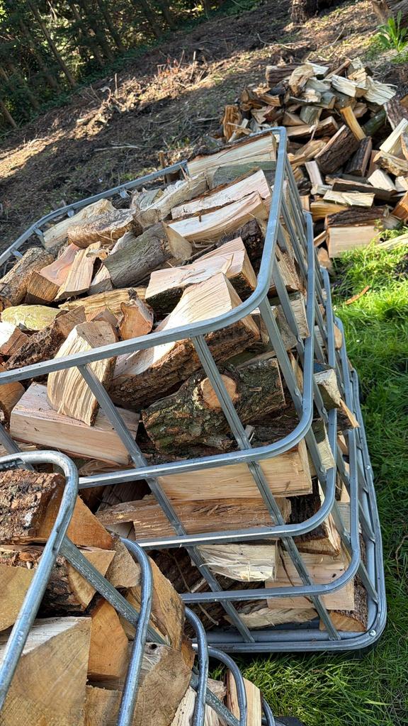 Partij haardhout in IBC-bakken OP IS OP, Minder dan 3 m³, Ophalen of Verzenden