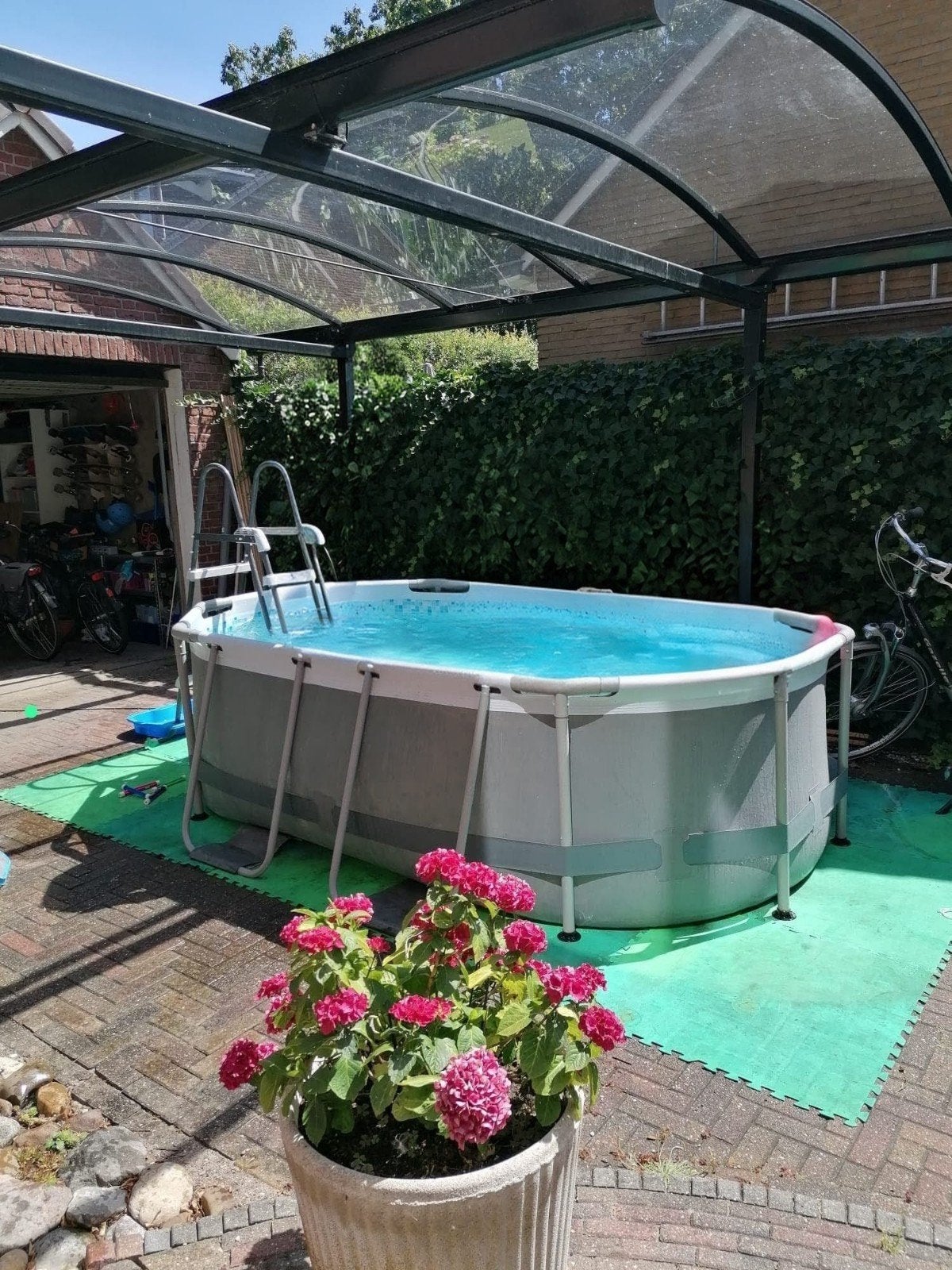Bestway Power Steel Zwembad 300x200x84 cm met toebehoren, Tuin en Terras, Zwembaden, Ophalen, Gebruikt, 200 tot 300 cm, 80 tot 120 cm