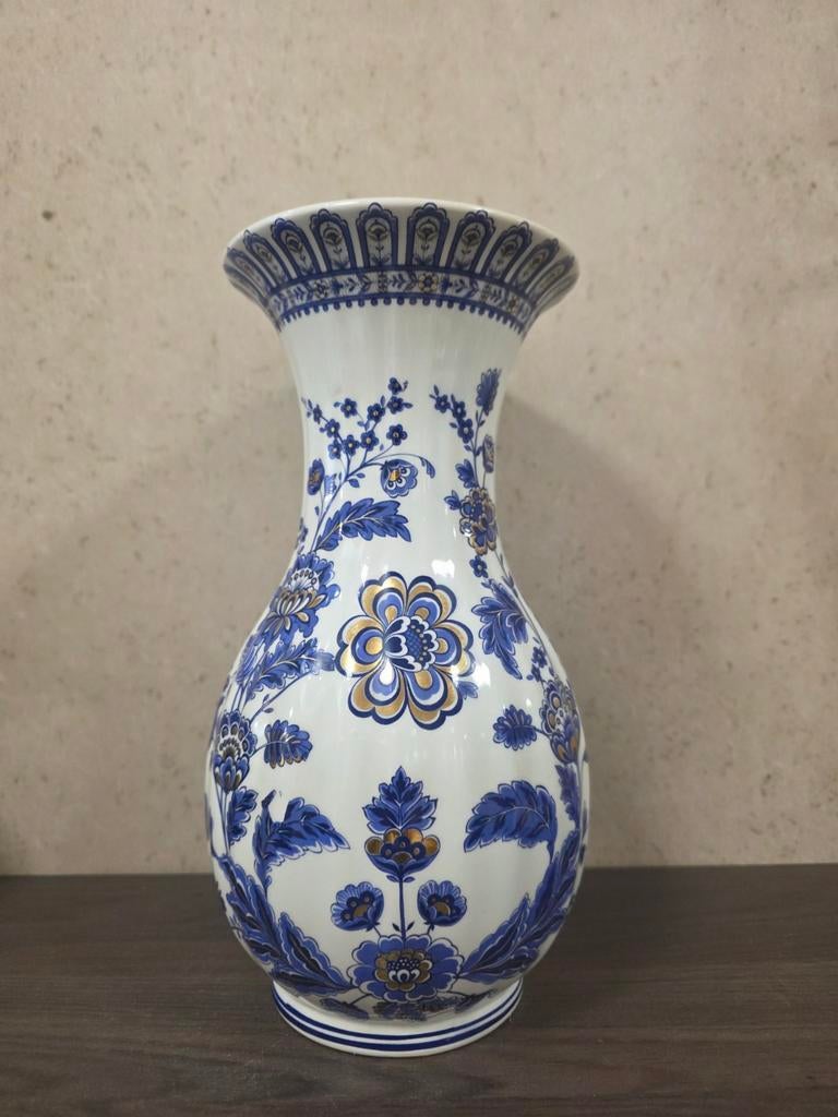 Ceramiche Artistiche Italiaanse vaas – blauw wit decor, Ophalen of Verzenden