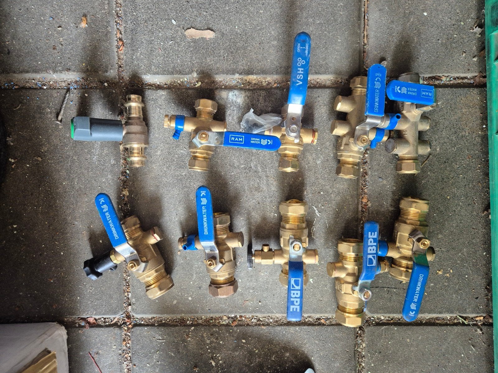 stopkranen 22 mm en 15 mm, Ophalen, Overige materialen, Overige typen, Nieuw