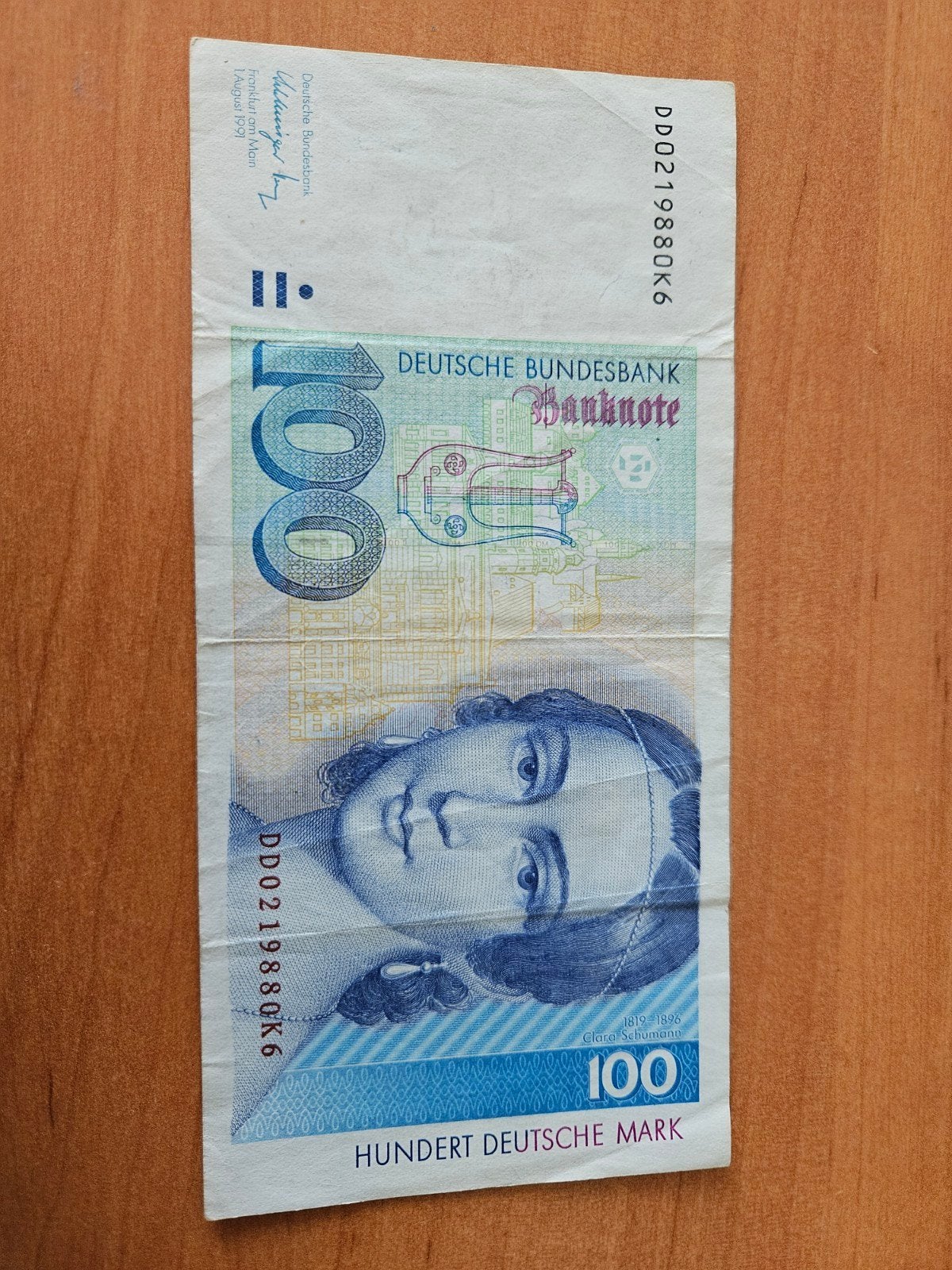 100 mark Duitsland 1991 jaar, Ophalen of Verzenden, Duitsland, Los biljet