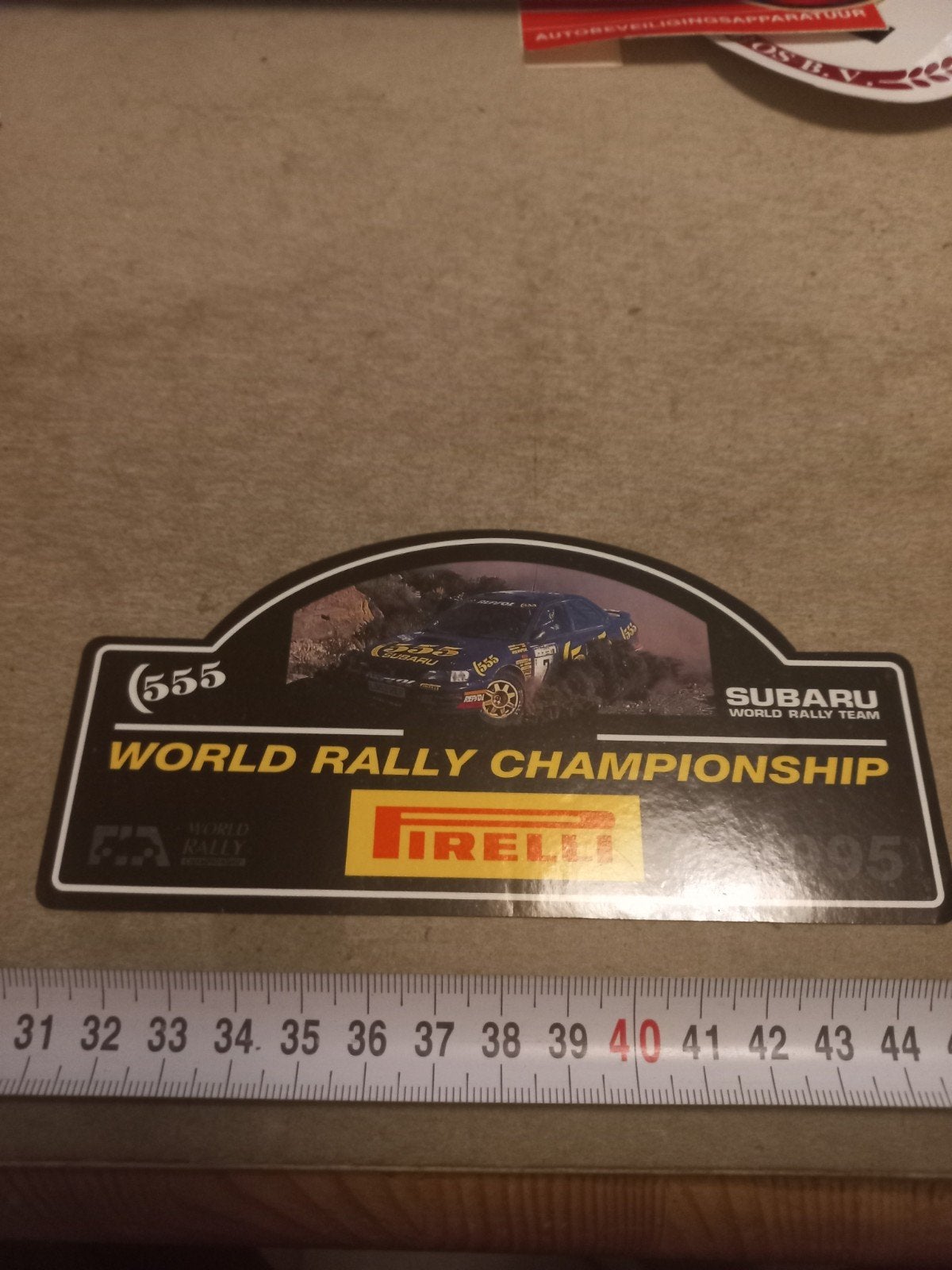 Subaru World Rally Championship 1995 Sticker, Ophalen of Verzenden, Gebruikt, Auto's