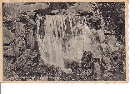 Ansichtkaart	Arnhem	Park Sonsbeek	Grote Waterval, Verzamelen, Ansichtkaarten | Nederland, Verzenden, 1920 tot 1940, Gelopen, Gelderland