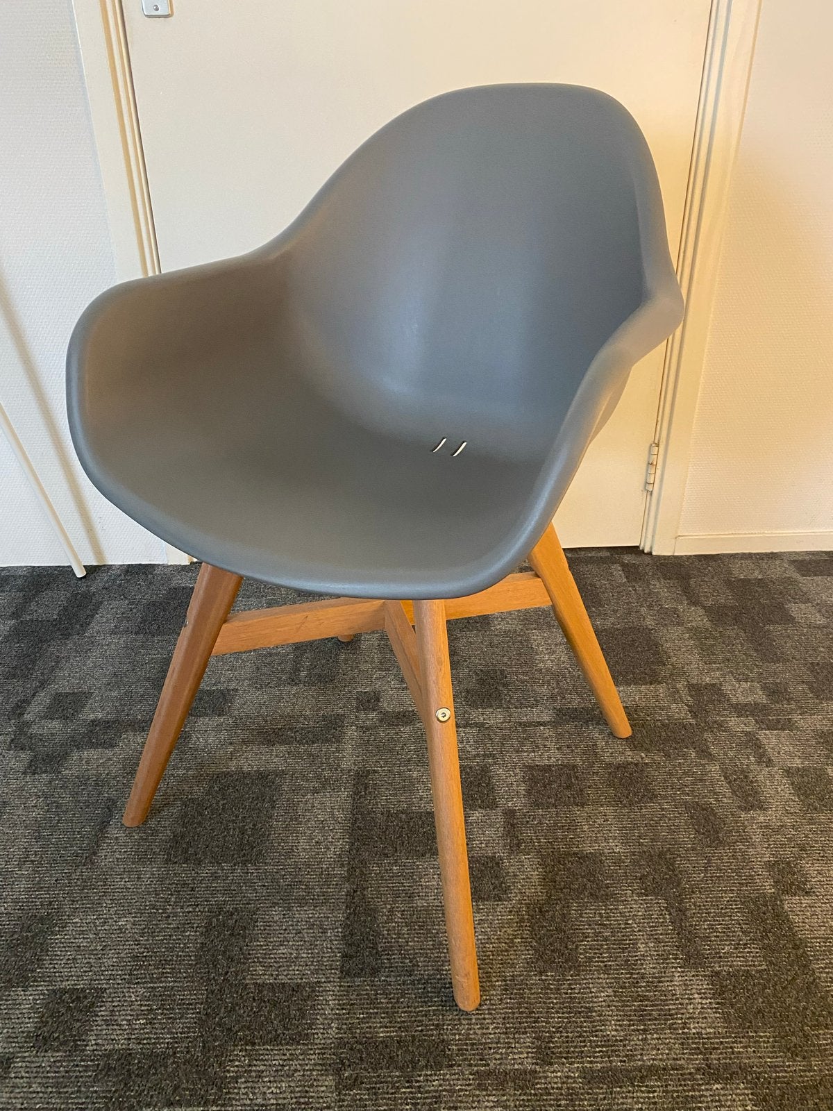 IKEA Grönsta stoel met armleuningen, grijs-turkoois, Ophalen, Kunststof, Zo goed als nieuw, Ikea