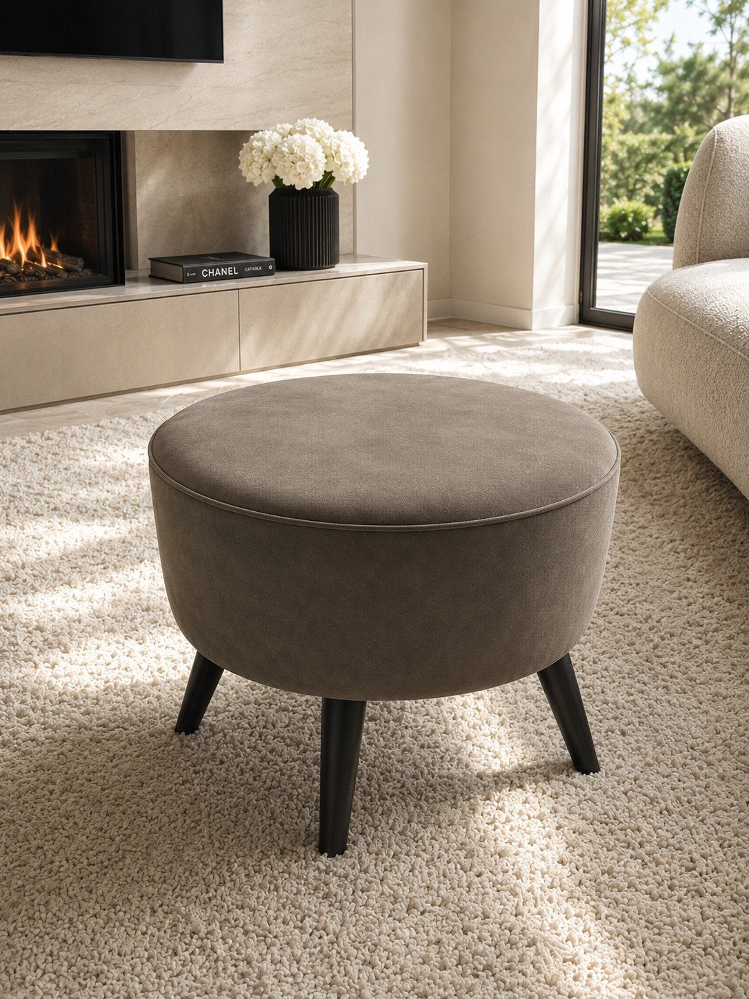 NIEUW | Luxe Design Poef Velvet | Lounge Stoel Fauteuil Bank, Ophalen of Verzenden, Nieuw, Rond, Stof