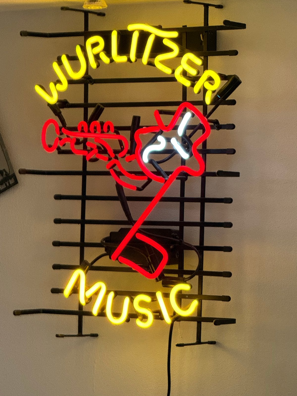 Wurlitzer Music Neonreclame - Uniek Decoratiestuk, Ophalen of Verzenden