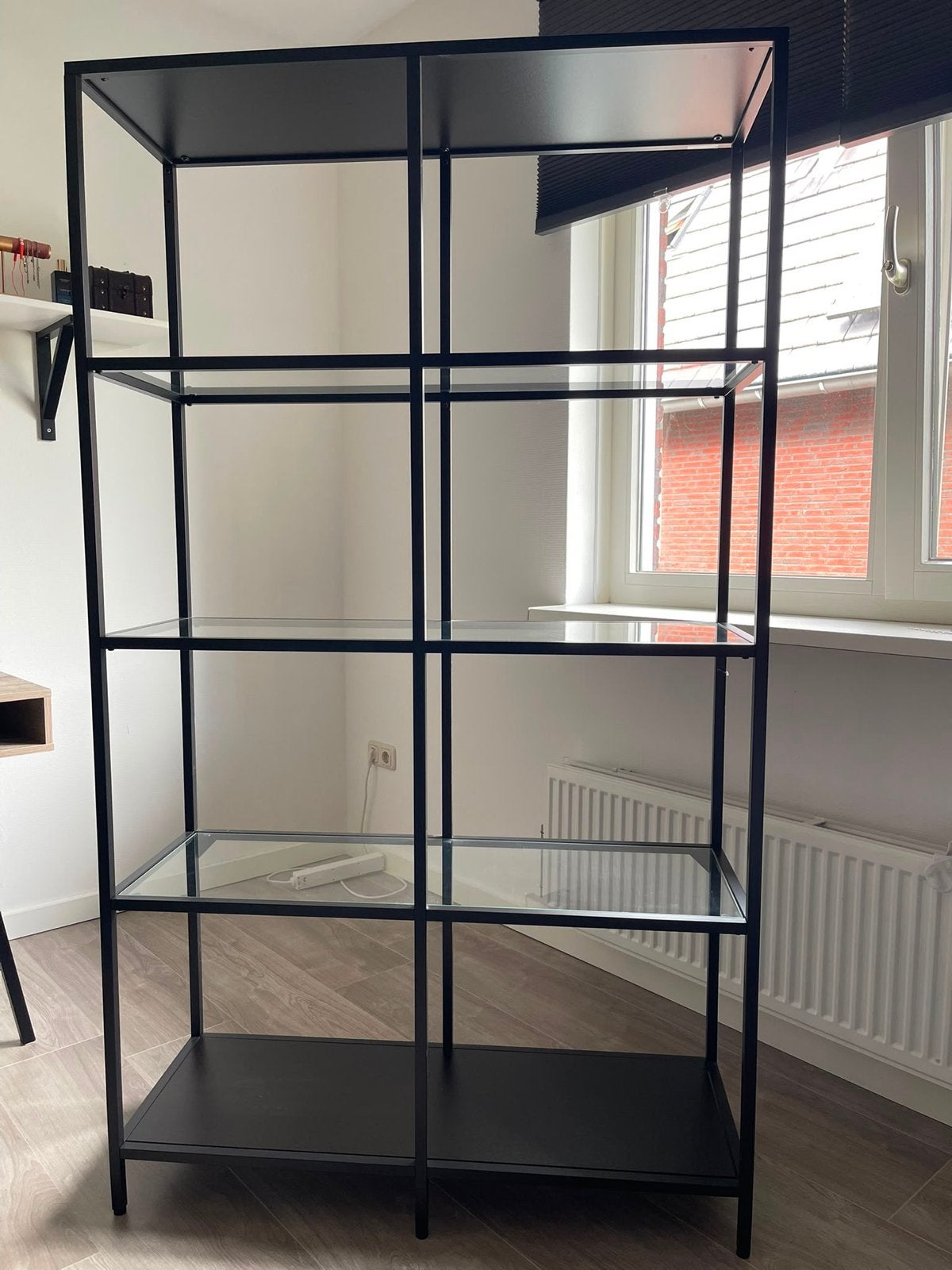 IKEA Kast met glazen planken - 100x36x175 cm, Huis en Inrichting, Ophalen, Met plank(en), Gebruikt, 100 tot 150 cm