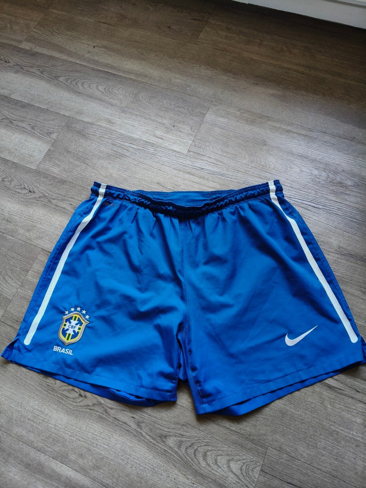 Heren XL - Nike Dri-Fit CBF Brazilië Voetbal Broekje Thuis, Sport en Fitness, Maat XL, Ophalen of Verzenden, Gebruikt, Broek