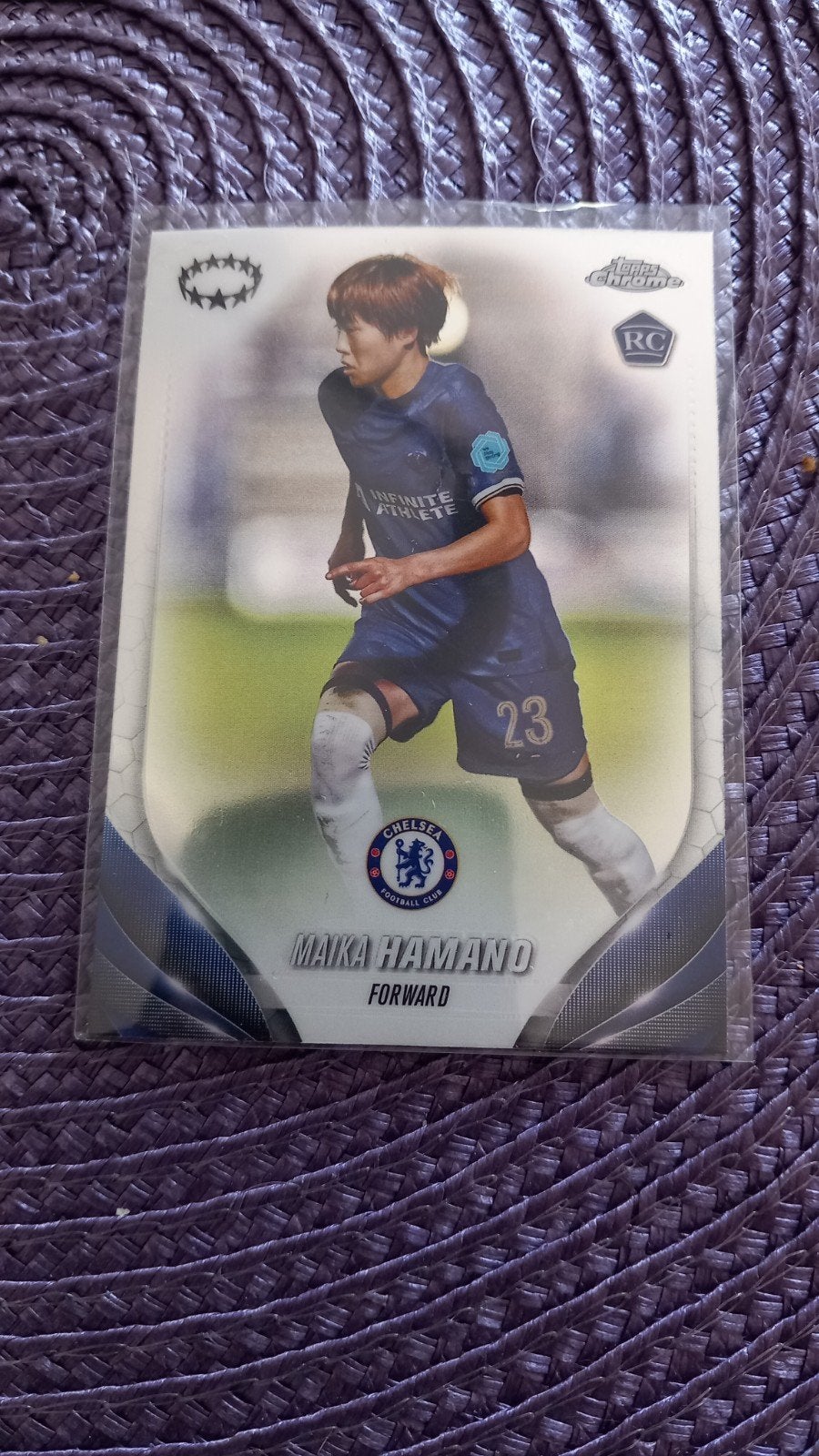Maika Hamano Topps Chrome RC Chelsea Spelerskaart, Verzenden, Zo goed als nieuw, Buitenlandse clubs, Spelerskaart