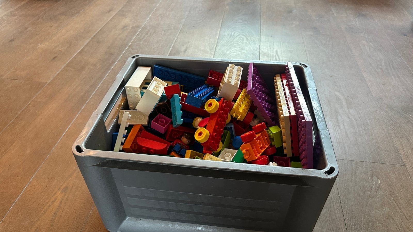 Grote partij LEGO Duplo: auto's, poppetjes, grondplaten, Ophalen of Verzenden, Gebruikt, Duplo