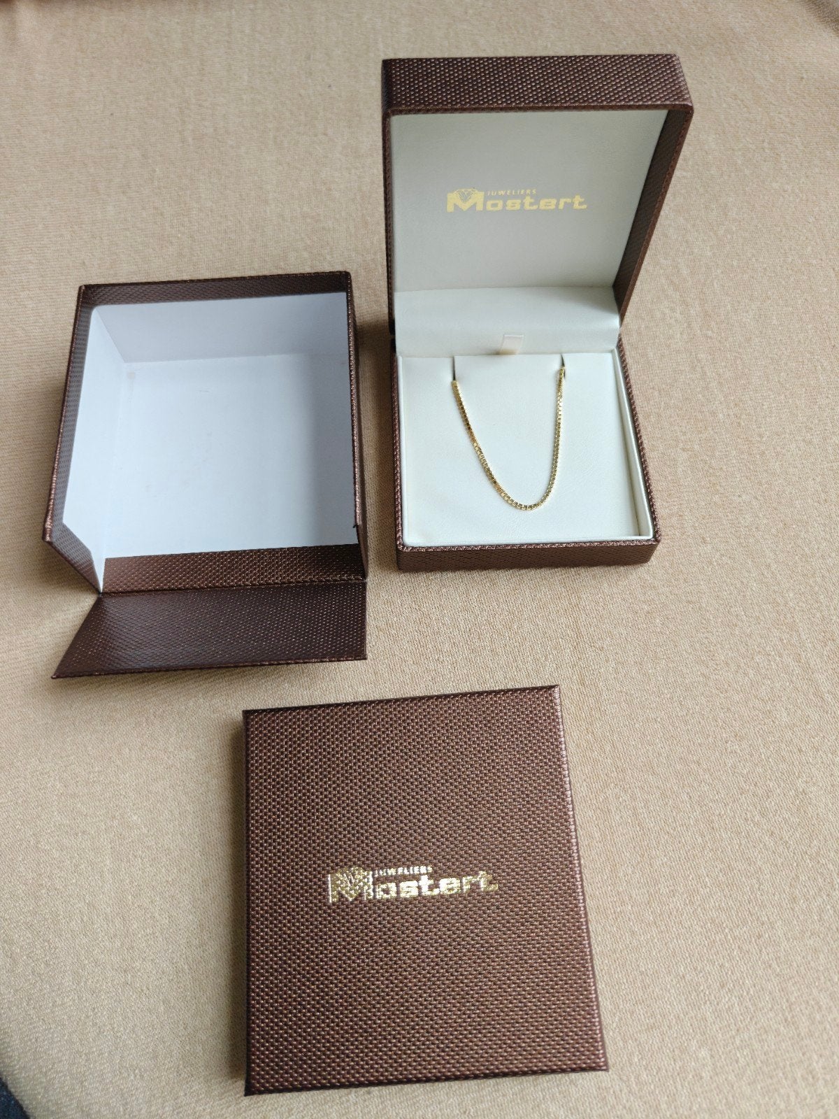 Gloednieuwe 14k Gouden Venetiaanse Ketting 45 cm van Mostert, Ophalen, Nieuw