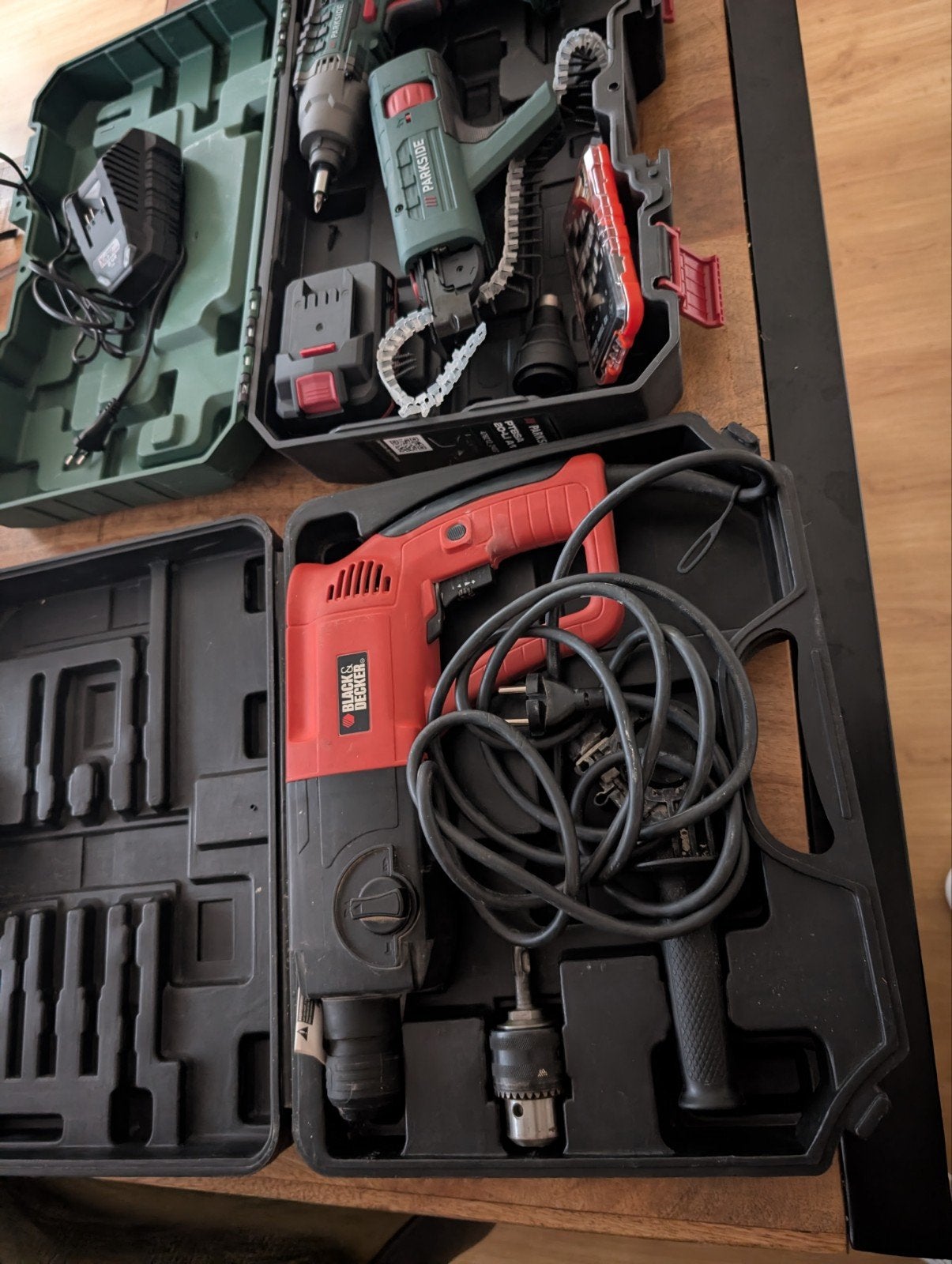 Boorhamer en schroefmachine set - Black & Decker en Parkside, Boor- en/of Breekhamer, Ophalen of Verzenden, Klopboormechanisme
