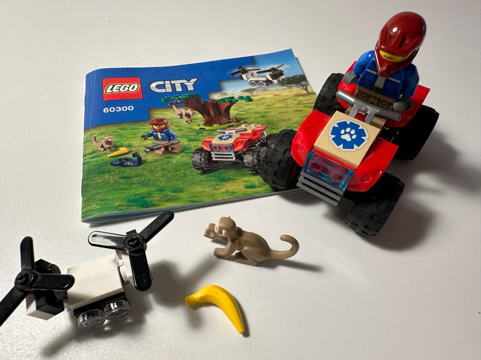 Leuke complete LEGO City set 60300 met quad en aapje, Lego, Ophalen of Verzenden, Compleet, Complete set