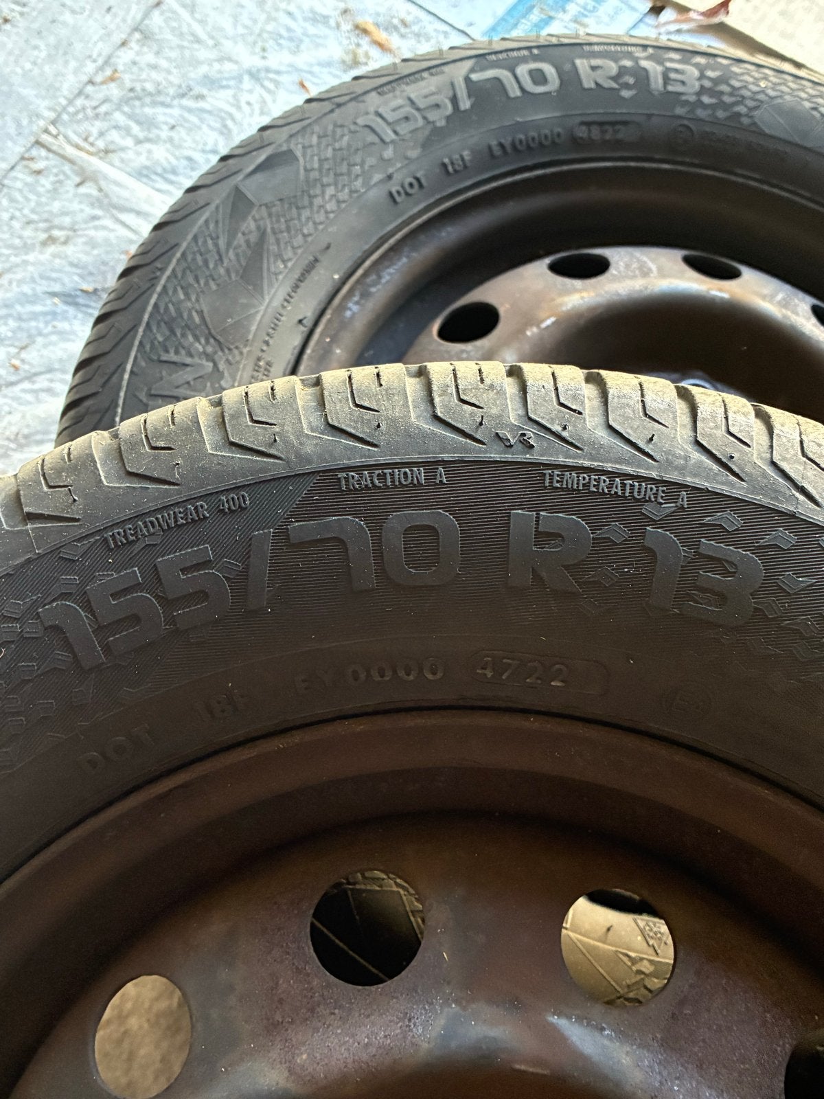 Hyundai i10 155/70 R13 Banden en Velgen, Ophalen, Gebruikt, 155 mm, 13 inch