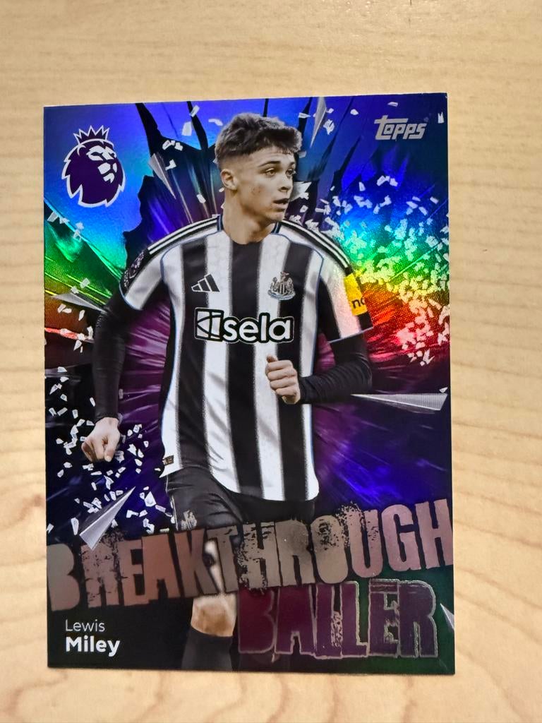Topps Premier League Lewis Miley Breakthrough Baller Kaart, Ophalen of Verzenden, Nieuw, Buitenlandse clubs, Spelerskaart