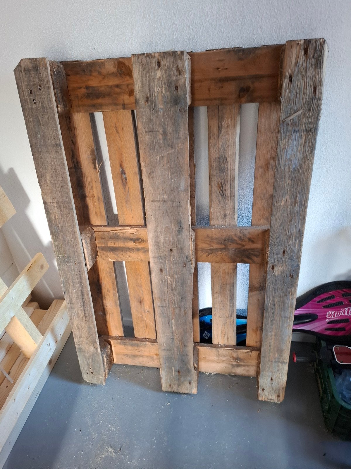 2 Pelets, Doe-het-zelf en Verbouw, Hout en Planken, Ophalen, Minder dan 25 mm, Pallet, Minder dan 200 cm