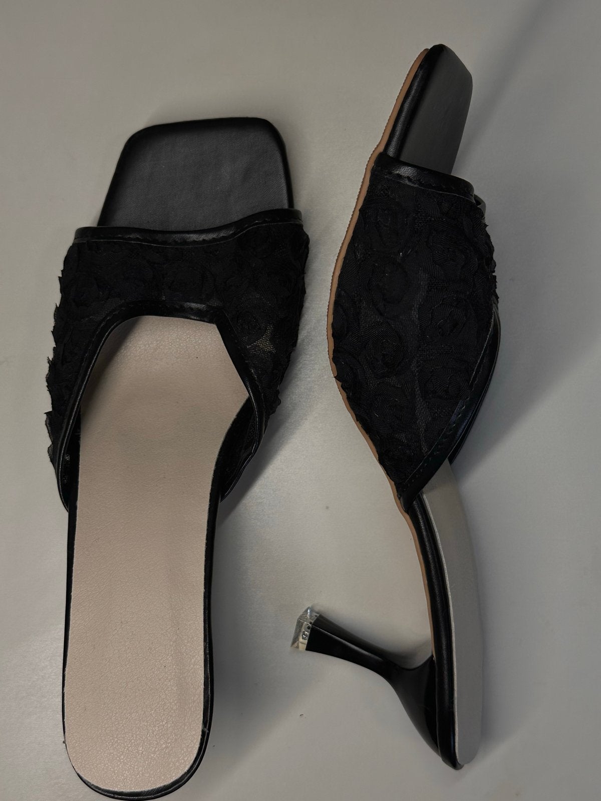 Zwarte Muiltjes met Hak - Elegant en Stijlvol, Ophalen, Zo goed als nieuw, Zwart, Sandalen of Muiltjes