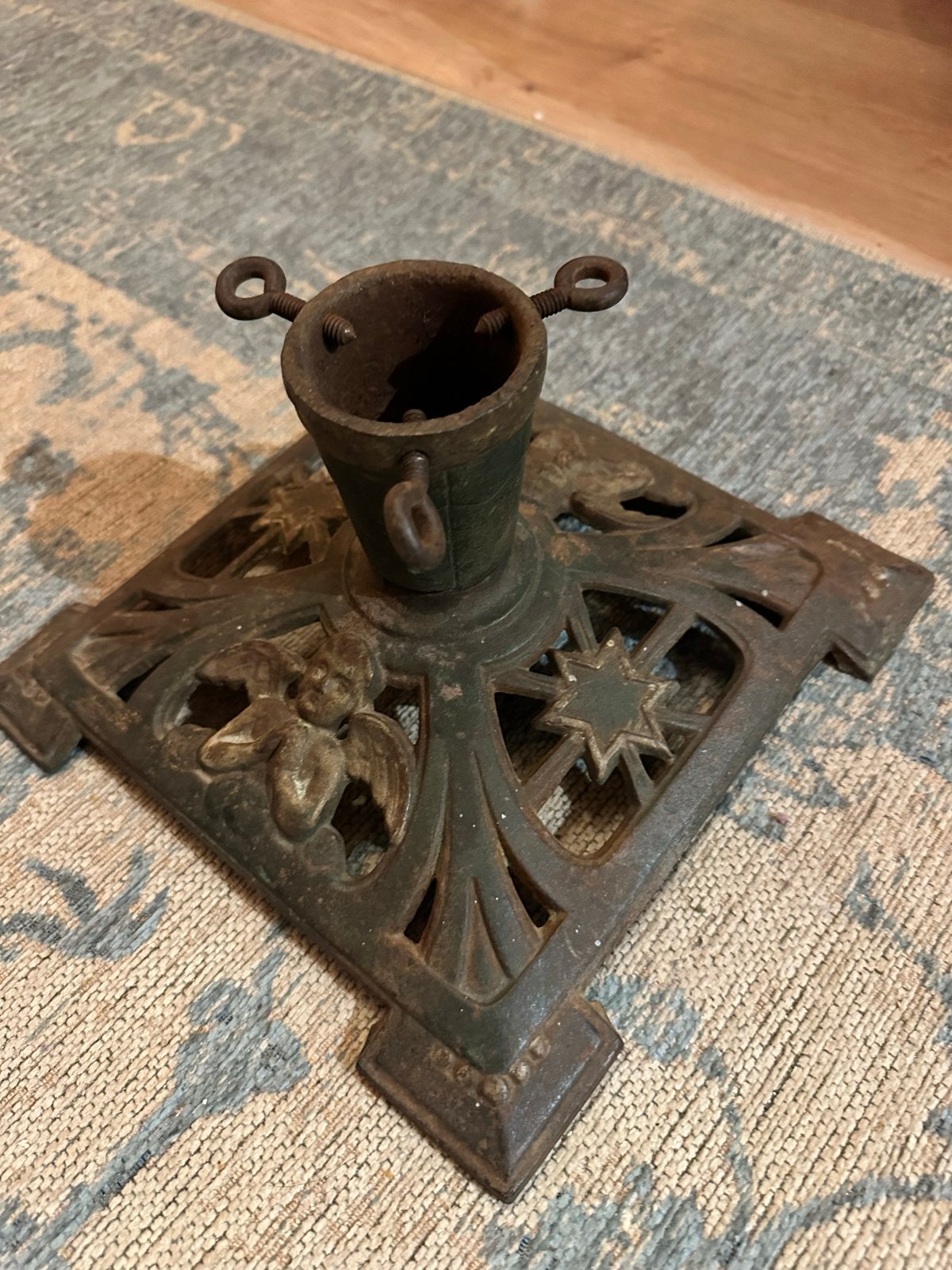 Brocante standaard kerstboom, Ophalen of Verzenden, Gebruikt
