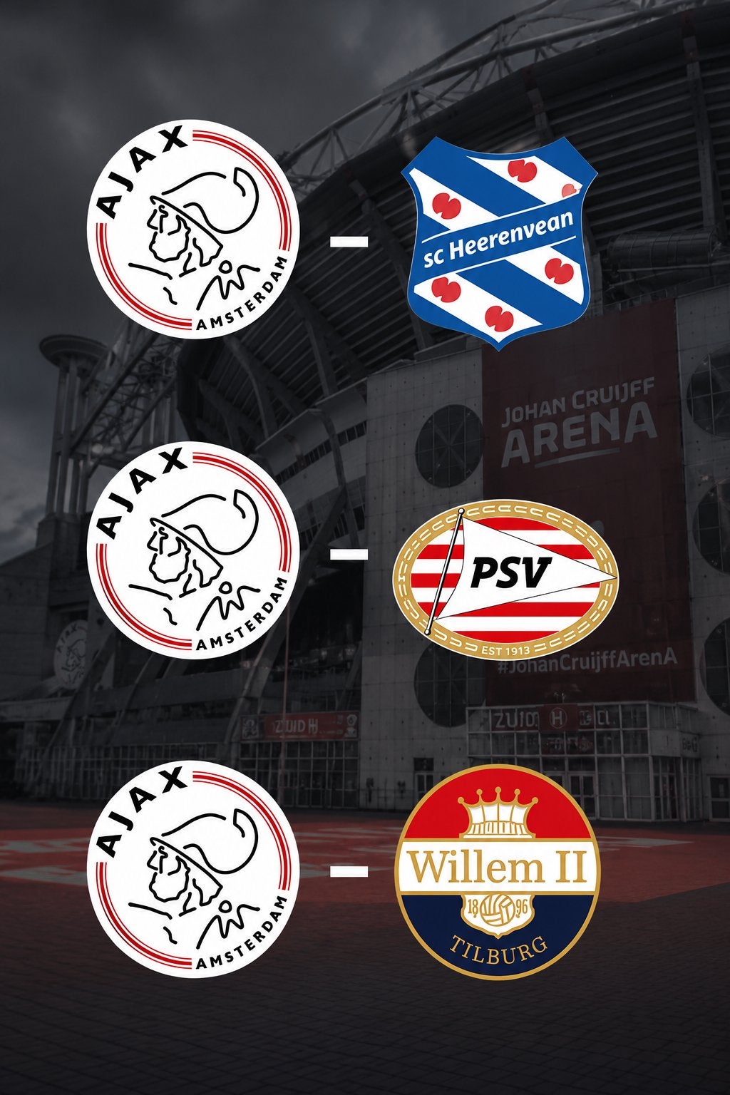 Ajax kaarten voor alle thuis wedstrijden!, Tickets en Kaartjes, Drie personen of meer