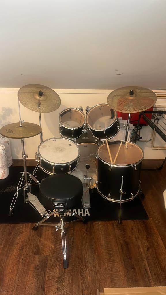 Pearl Export Series Drumstel - Compleet met bekkens, Ophalen, Gebruikt, Pearl