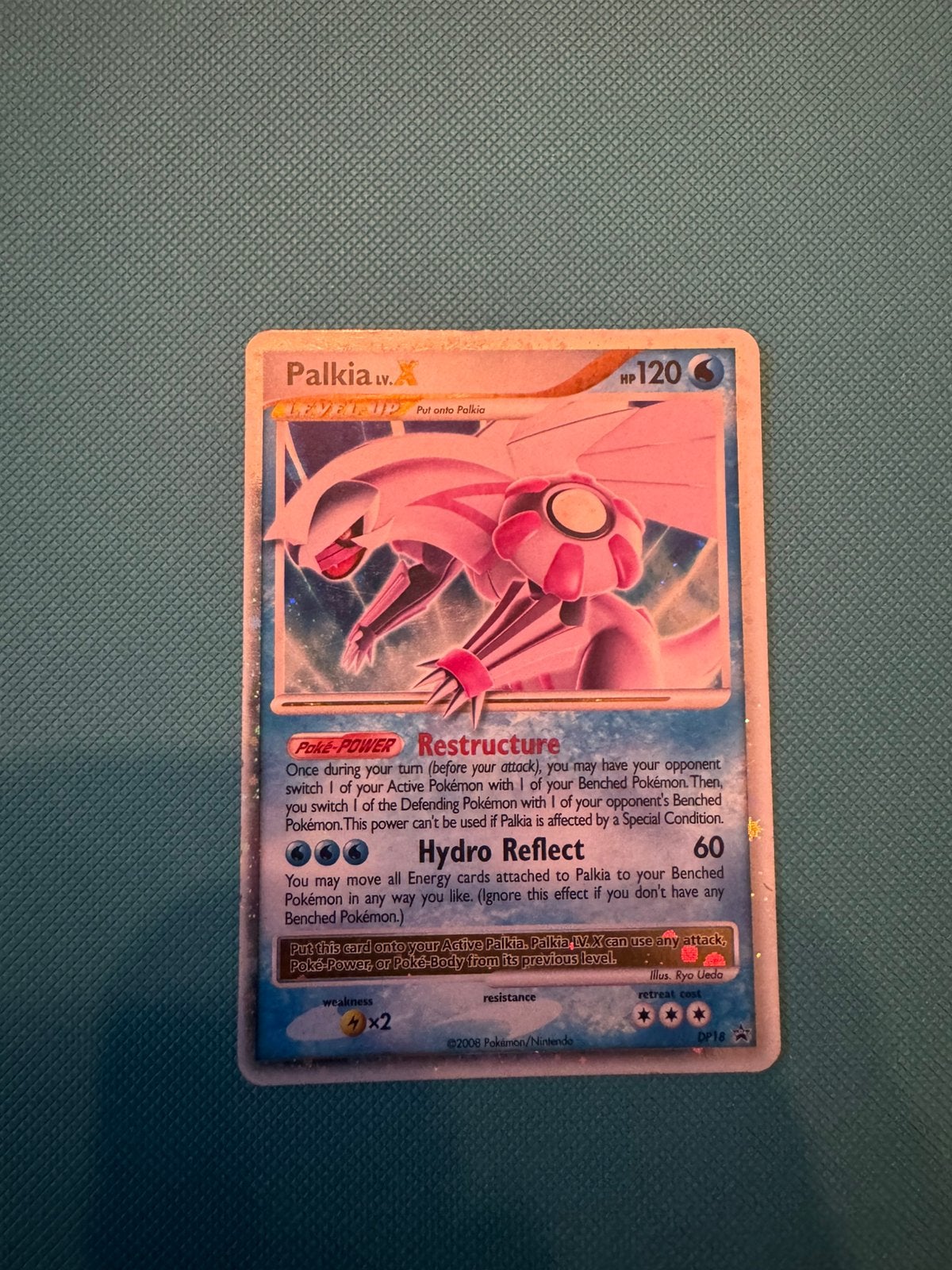 Palkia Lv.X dp18 promo, Hobby en Vrije tijd, Verzamelkaartspellen | Pokémon, Ophalen of Verzenden, Zo goed als nieuw