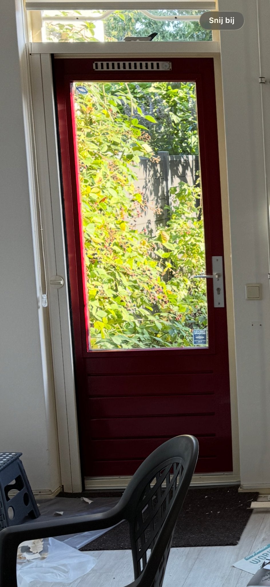 Buitendeur rood, Doe-het-zelf en Verbouw, Ophalen, Gebruikt, 80 tot 100 cm, Buitendeur