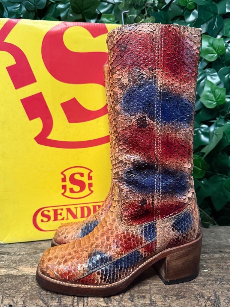 prachtige python leren blokhak laars van Sendra maat 37, Bruin, Ophalen of Verzenden, Zo goed als nieuw, Sendra
