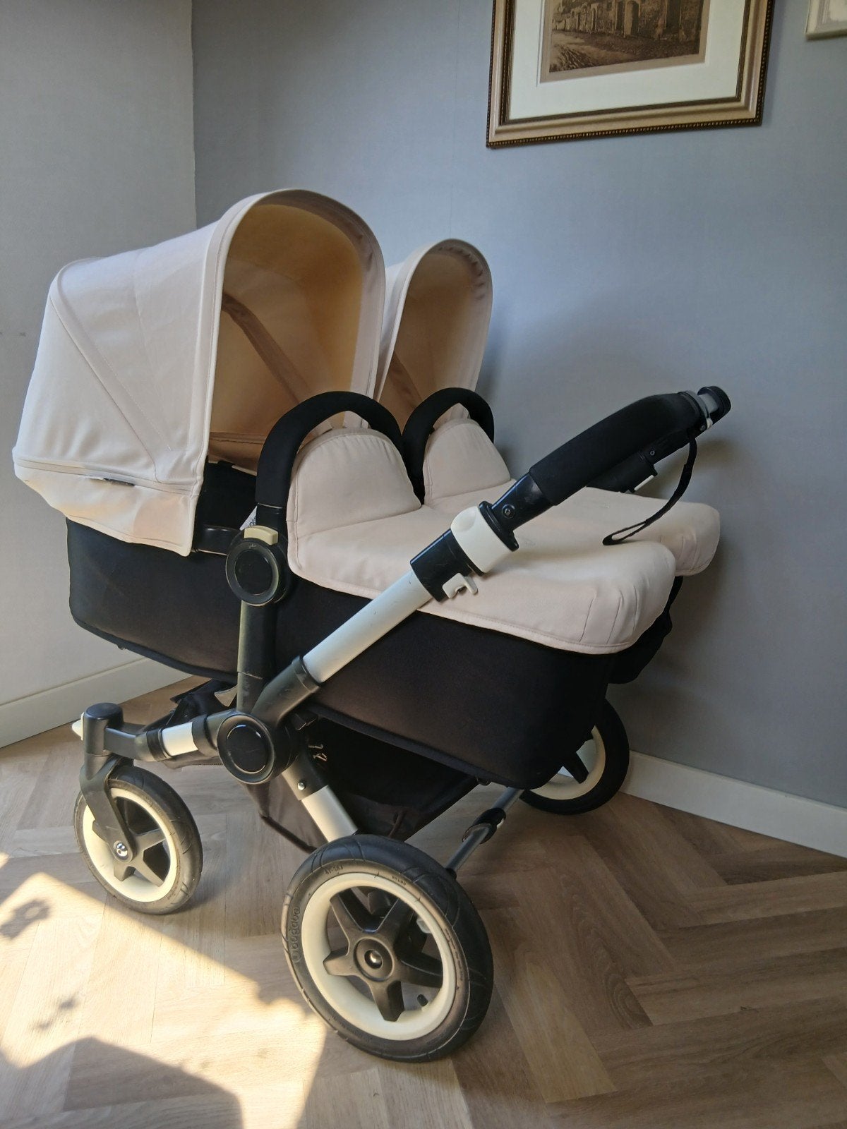 Tweeling kinderwagen Bugaboo Donkey Duo Twin, Kinderen en Baby's, Kinderwagens en Combinaties, Ophalen, Gebruikt, Bugaboo, Verstelbare duwstang