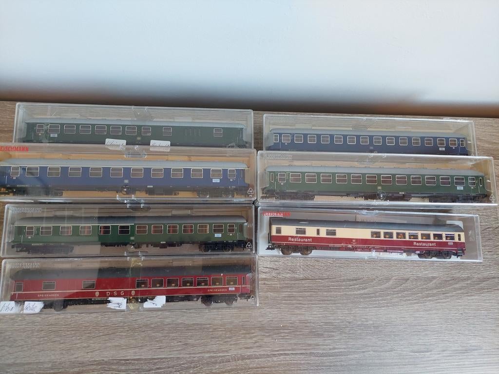 Fleischmann DB rijtuigen 5600K 5601K 5603K 5605K 5609K 5166K, Ophalen of Verzenden, Gelijkstroom, Wagon, Fleischmann