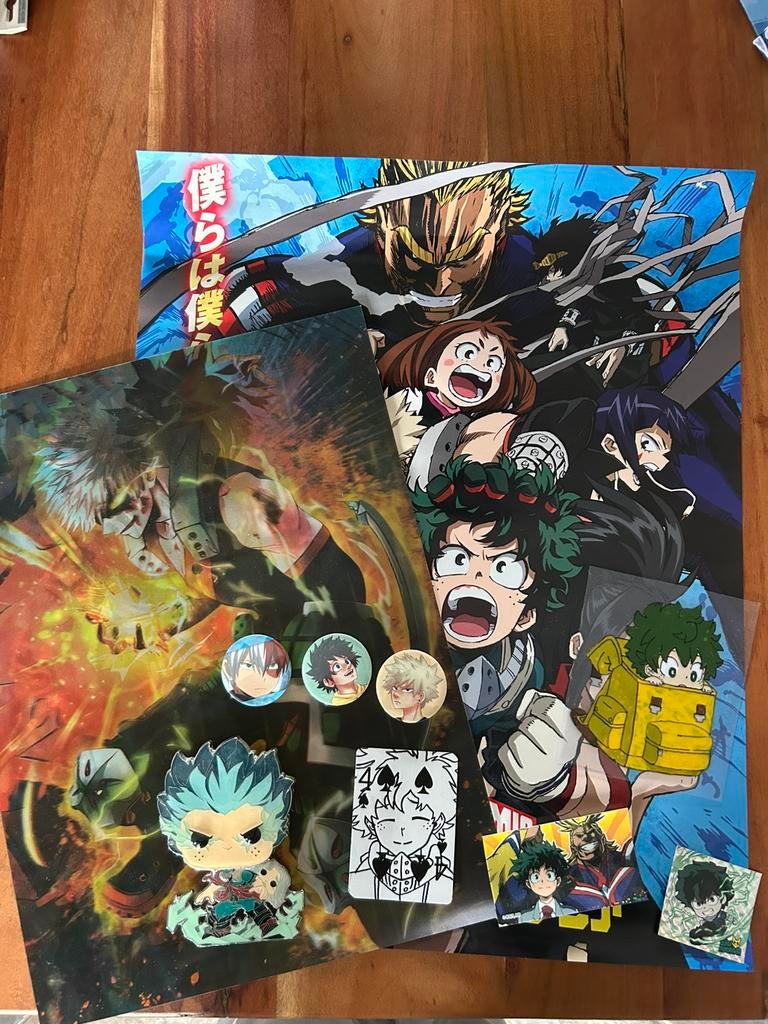 My hero academia merchandise set, Ophalen of Verzenden, 10 tot 50 stukjes, Zo goed als nieuw, 6 jaar of ouder