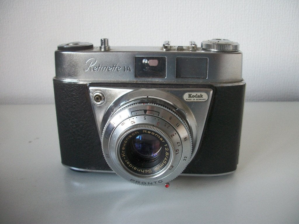 Kodak Retinette IA - Agfa Clack - Analoge Fotocamera met tas, Ophalen of Verzenden, 1940 tot 1960, Fototoestel