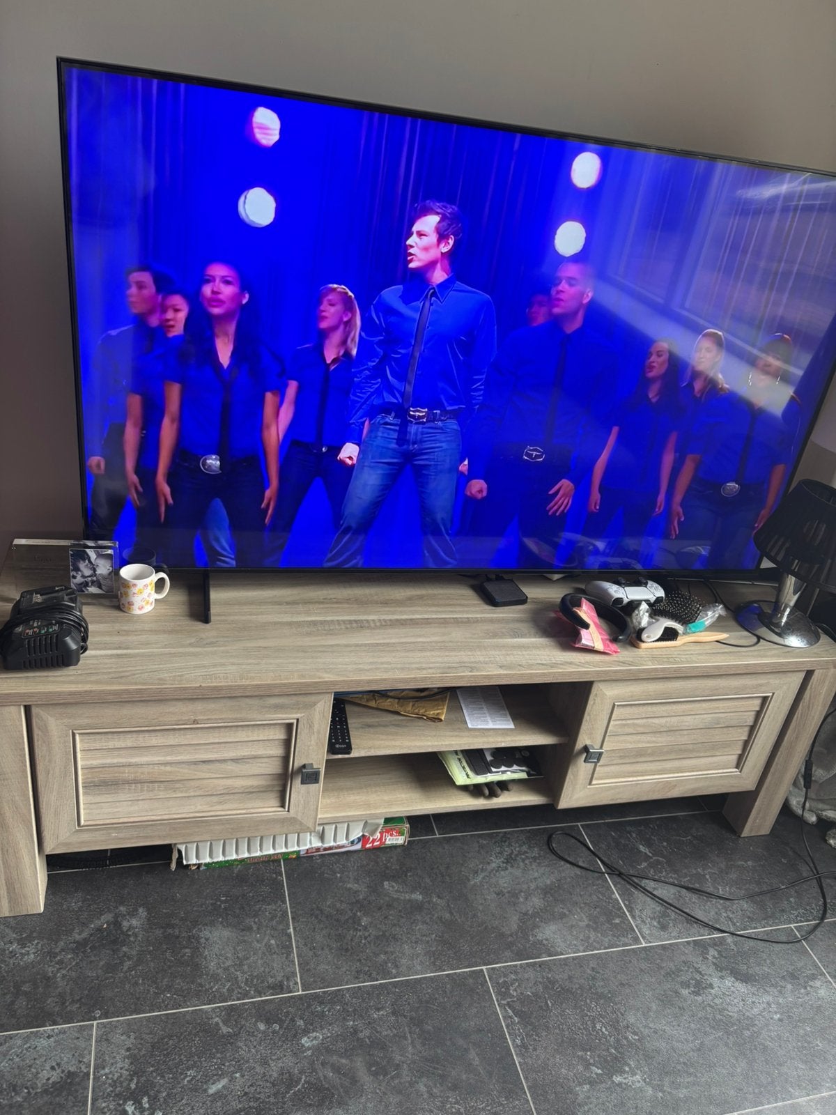 Tv kast, Ophalen, Gebruikt, 150 tot 200 cm, Eikenhout