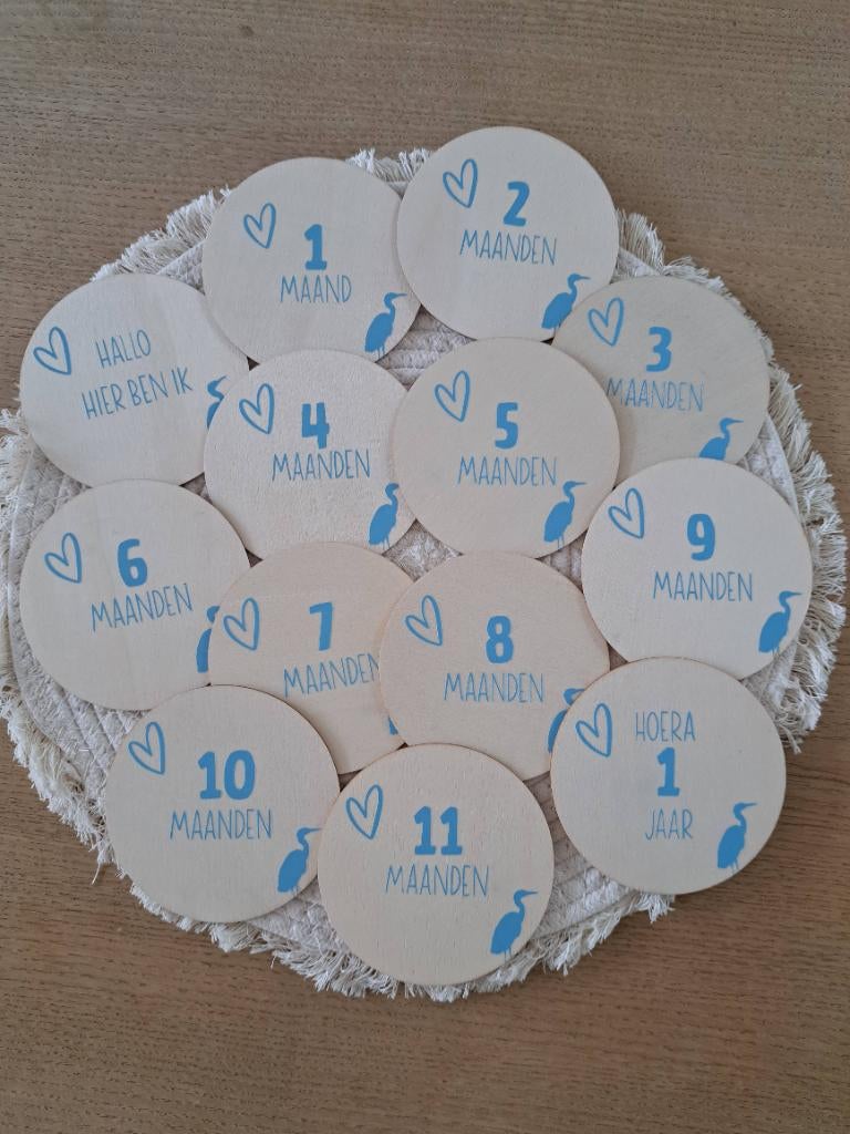 Mijlpaaltjes, babyshower, kraamkado 10,-, Ophalen of Verzenden, Nieuw