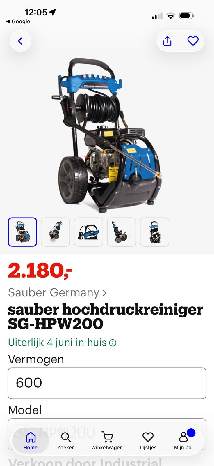 Swed-ic Benzine Hogedrukreiniger - Krachtig en Mobiel, Ophalen, Nieuw, Benzine
