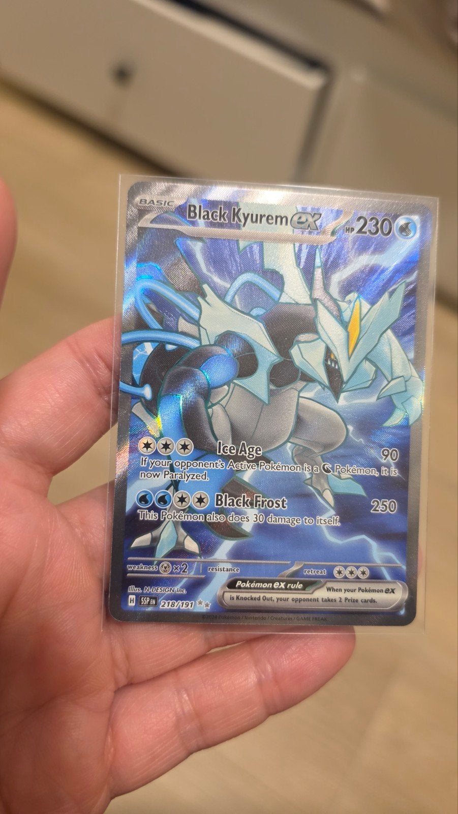 Black Kyurem ex - SSP 218/197, Ophalen of Verzenden, Zo goed als nieuw, Losse kaart, Foil